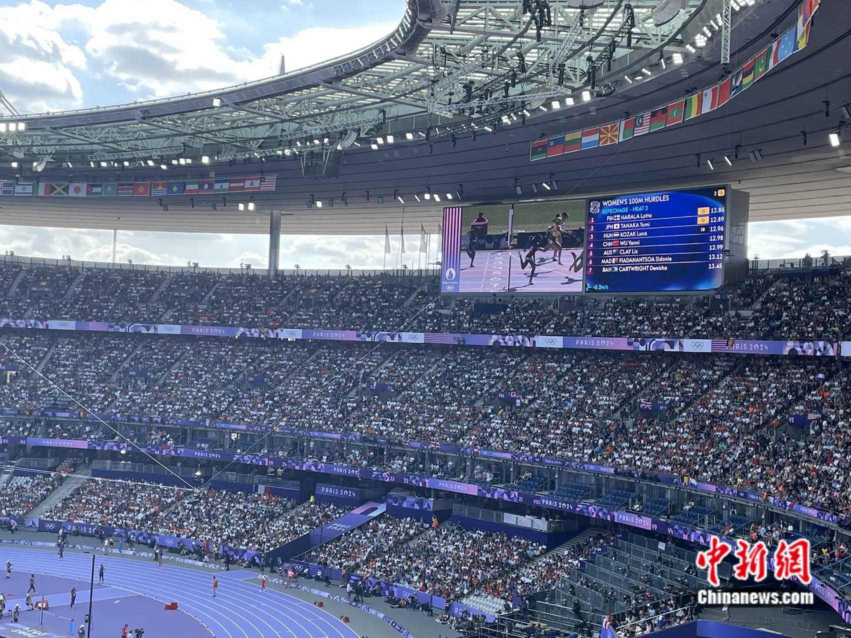 巴黎奥运女子100米栏复活赛未晋级半决赛：林雨