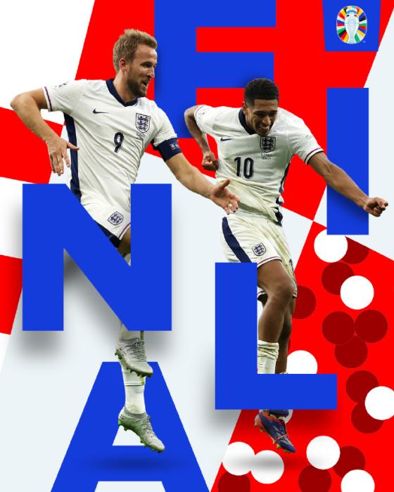 英格兰欧洲杯半决赛2-1逆转荷兰晋级决赛，凯恩