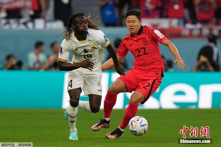 韩国队2-3不敌加纳小组出线前景堪忧